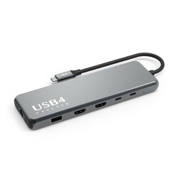 Feeltek HCM010AP2F [ドッキングステーション (USB-C オス→メス HDMIx2 / LAN / USB-Ax5 / USB-Cx2)]