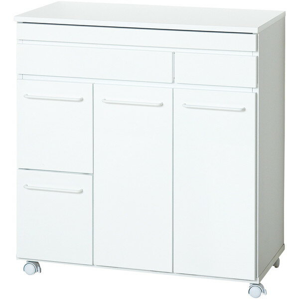 クロシオ 23734 スライド棚付ダストボックス4D ホワイト メーカー直送