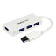 StarTech ST4300MINU3W ۥ磻 [4ݡ SuperSpeed USB3.0ϥ (ݡ֥ߥUSB Hub 1x USB A ()-4x USB 3.0 A (᥹))]