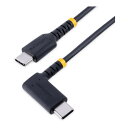 StarTech R2CCR-2M-USB-CABLE USBケーブル (USB-C-USB-C/2m/USB 2.0/L型 右向き/USB PD 対応/急速充電 データ転送/高耐久 アラミド繊維補強/Type-C 充電 同期コード/タイプC L字 コネクター)
