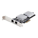 StarTech ST10GSPEXNDP2 [ネットワークアダプターカード (PCI Express x1/2ポート/10GbE/マルチギガビットイーサネット...