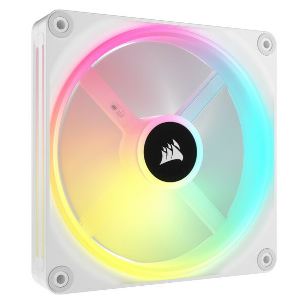 長寿ベア Corsair CO-9051007-WW iCUE LINK QX140 RGB WHITE 140mm Magnetic Dome RGB Fan Expansion Kit [ケースファン]