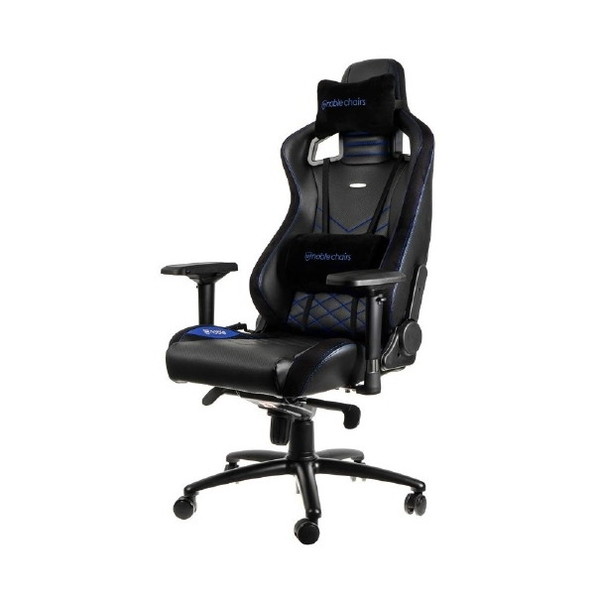 noblechairs ゲーミングチェア ブルー EPIC エグゼクティブデザイン オフィスチェア デスクチェア NBL-PU-BLU-003 青 リクライニング 極厚PUレザー 通気性 ワイド座面 テレワーク 在宅 PC作業 長時間作業 eスポーツ 1年保証 簡単組み立て レビューCP1000