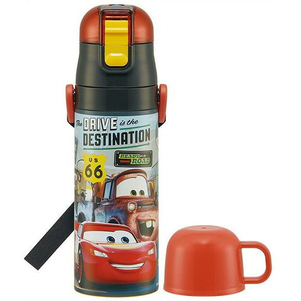 スケーター SKDC4 カーズ 24 子供用 ステンレス 水筒 2way 直飲み 470ml コップ飲み 430ml ディズニーのサムネイル