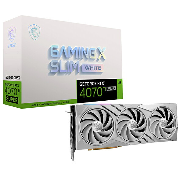  MSI GeForce RTX 4070 Ti SUPER 16G GAMING X SLIM WHITE ホワイト 