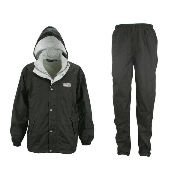 カジメイク 7250 エントラントレインスーツII ブラック S