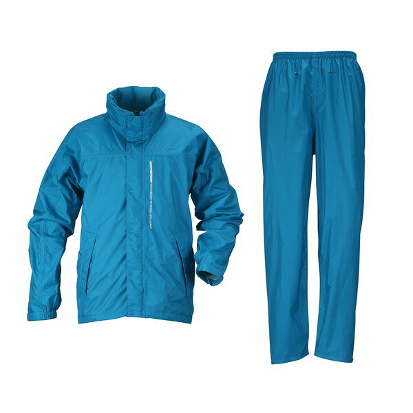 カジメイク 7740 ブリザテックレインスーツ ターコイズ M