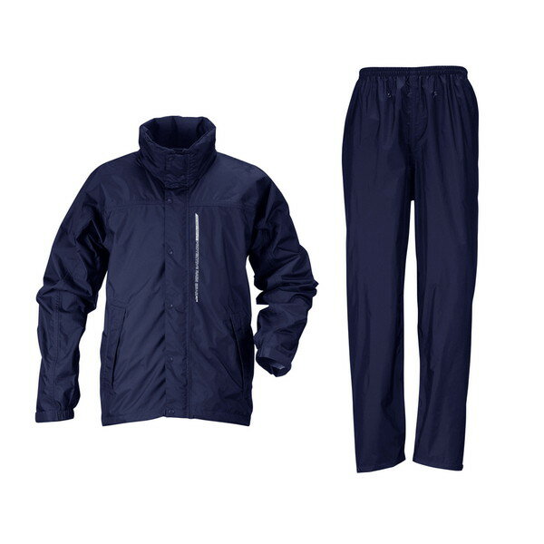カジメイク 7740 ブリザテックレインスーツ ネイビー L