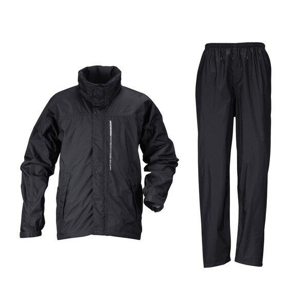 カジメイク 7740 ブリザテックレインスーツ ブラック M