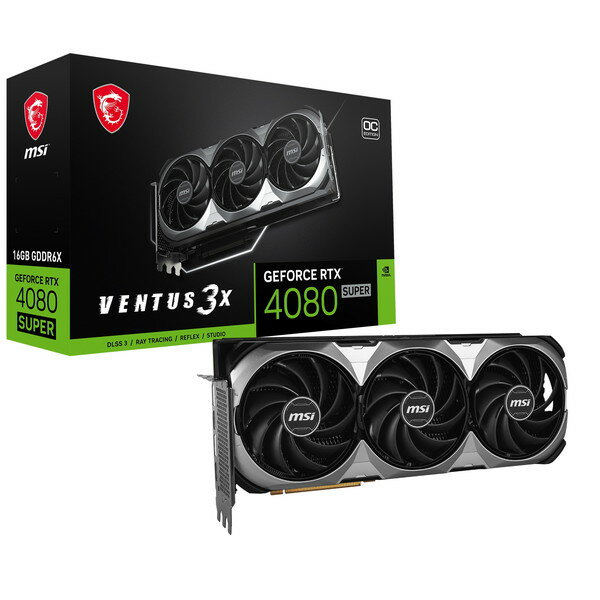  MSI GeForce RTX 4080 SUPER 16G VENTUS 3X OC ブラック 