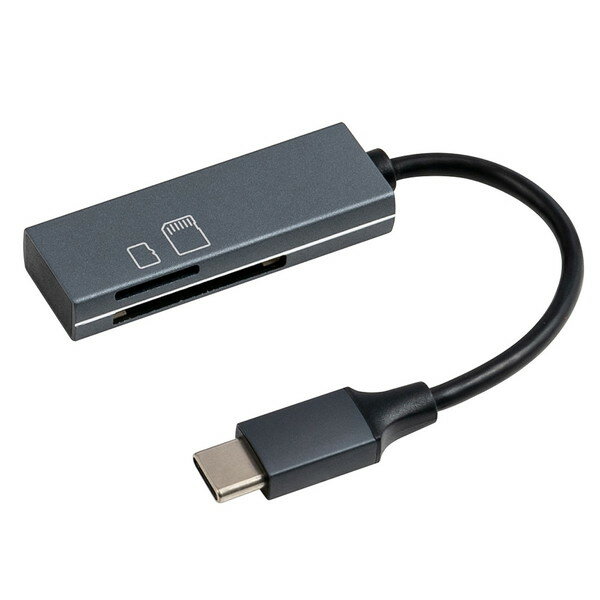 Nakabayashi CRW-CSD89GY USB2Type-CアルミSDカードリーダーW/グレー