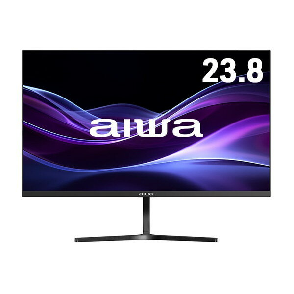 AIWA JA3-DSP2402 aiwa display B24-2 23.8nch フルHD液晶モニター 23.8型/1920×1080/HDMI、DisplayPort、VGA、USB Type-C/ブラック/ス..