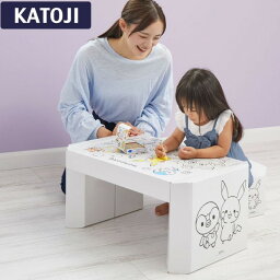 KATOJI クラフト製キッズテーブル＆スツール モンポケ 29300