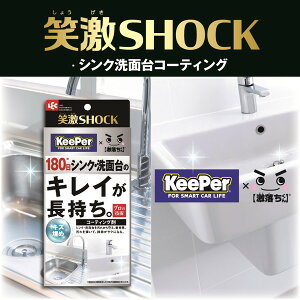 台所 シンク コーティング 剤 激落ちくん 洗面台 汚れ防止 防汚 掃除 大掃除 水回り シンク用 洗面台用 洗面所 台所 キッチン 6か月 長持ち 長期持続 笑激SHOCK シンク洗面台コーティング レック 送料無料