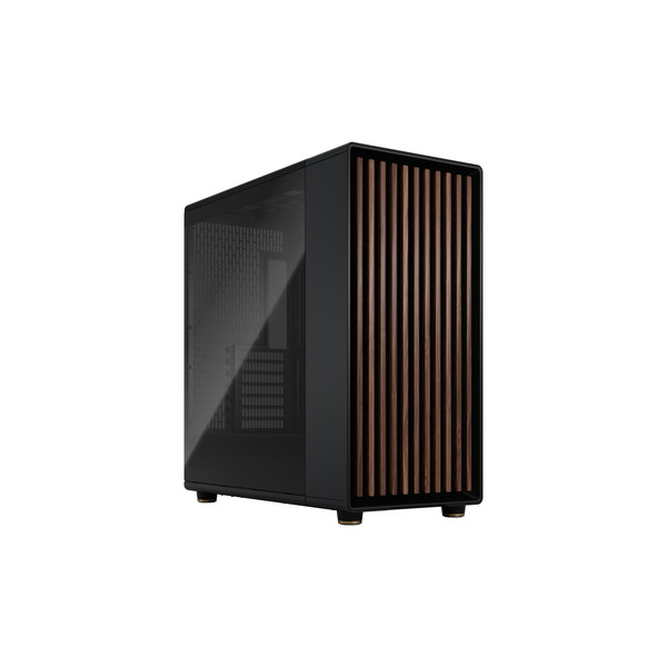 【5/15限定!エントリー&抽選で最大100%Pバック】 Fractal Design FD-C-NOR1X-02 ブラック + ウォールナット木材使用のフロントパネル North [PCケース]