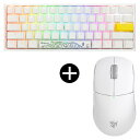 【5/10限定 エントリー 抽選で最大100 Pバック】Ducky dk-one2-pro-rgb-mini-pw-silver One 2 Pro Mini RGB Pure White Cherry Speed Silver RGB ゲーミングキーボード(英語配列 / 有線) Ninjutso nj-sora-4k-white ゲーミングマウス セット