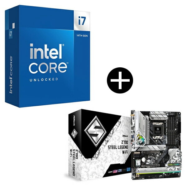 【5/15限定!エントリー&抽選で最大100%Pバック】 Intel Corei7-14700K CPU + ASRock Z790 Steel Legend WiFi マザーボード セット