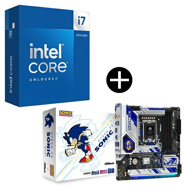 【5/15限定!エントリー&抽選で最大100%Pバック】 Intel Corei7-14700K CPU + ASRock B760M PG SONIC WiFi マザーボード セット