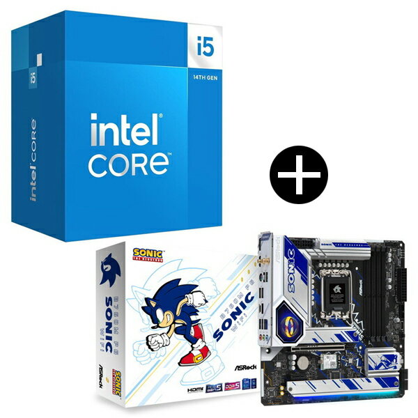 【5/25限定!エントリー&抽選で最大100%Pバック】 Intel Corei5-14500 CPU + ASRock B760M PG SONIC WiFi マザーボード セット