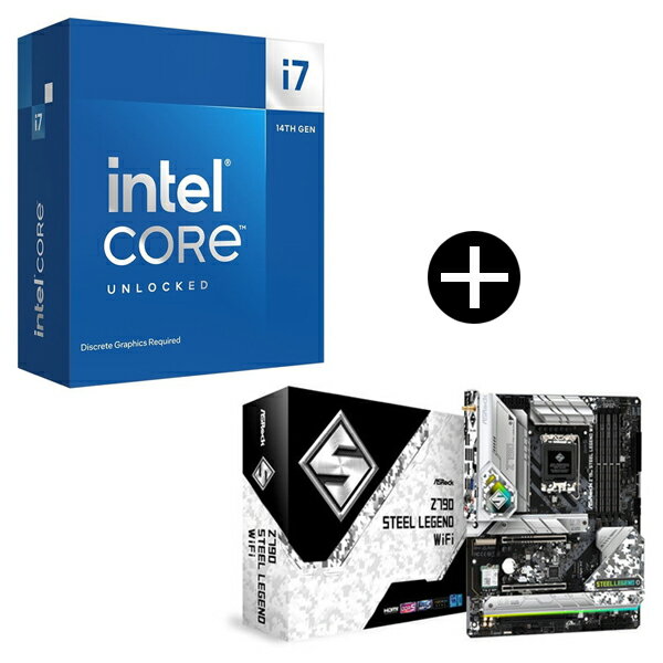 Intel Corei7-14700KF CPU + ASRock Z790 Steel Legend WiFi マザーボード セット