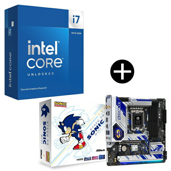 【5/25限定!エントリー&抽選で最大100%Pバック】 Intel Corei7-14700KF CPU + ASRock B760M PG SONIC WiFi マザーボード セット