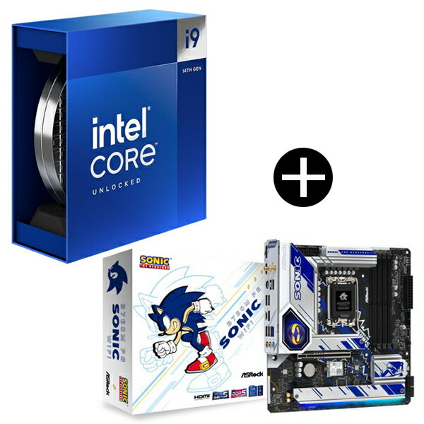 【5/25限定!エントリー&抽選で最大100%Pバック】 Intel Corei9-14900K CPU + ASRock B760M PG SONIC WiFi マザーボード セット