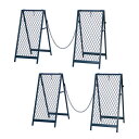 住まいスタイル TW003-2P-BLU スタンド式チェーンゲート TWILL(ツイル)2セット ブルーグレー