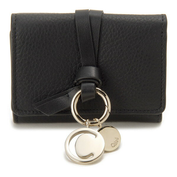 クロエ 三つ折り財布 レディース Chloe クロエ 三つ折り財布 ブラック CHC21WP946 F57 001 ALPHABET MINI TRI FOLD BLACK 【並行輸入品】