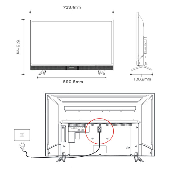 【送料無料】テレビ 32型 スピーカー前面 メーカー1,000日保証 液晶テレビ TV 32V 32インチ 地上・BS・110度CSデジタル 外付けHDD録画機能 HDMI2系統 VAパネル 壁掛け対応 maxzen マクスゼン J32SK03