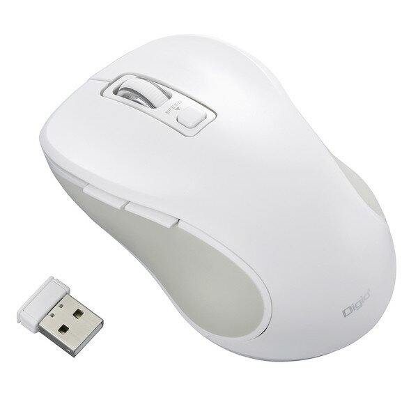 Nakabayashi MUS-RKF214W 無線静音5ボタンBlueLEDマウス ホワイト