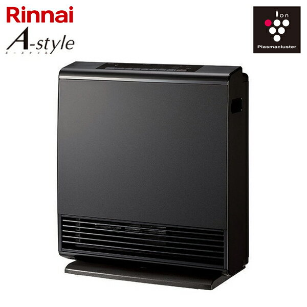 Rinnai RC-W4401NP-MB-13A マットブラック A-style [プラズマクラスター技術搭載ガスファンヒーター 都市ガス12A・13A用（木造12畳/コンクリ16畳まで）]スポット暖房モード スイング機能 タイマー 安全 エースタイル 子供部屋