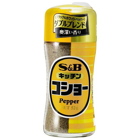 【 本商品をご購入希望のお客様へ 】※ 12時から14時の時間帯指定はできません。ご指定の場合は14時から16時にて手配いたします。商品説明★ 白、黒コショーをバランスよく配合しました。火を通してもコショー本来の香りと味が逃げません。※メーカーの都合により、パッケージ・仕様・成分・生産国等は予告なく変更になる場合がございます。※上記理由でのご返品はお受けできませんので、事前お問合せなどご注意のほど宜しくお願いいたします。スペック* 内容総量:52g* サイズ:4.6×4.6×11.5* 原材料:こしょう