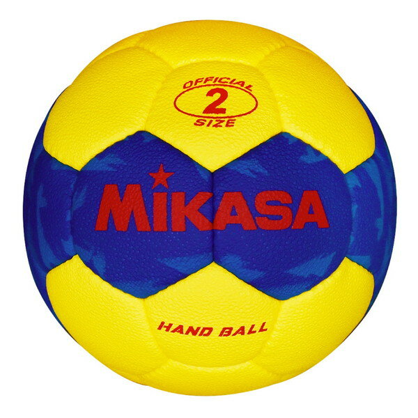 MIKASA HB251B-YBL 屋外グラウンド用ハンドボール 2号(女子:一般・大学・高校用) 手縫い イエロー/ブルー