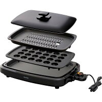 ホットプレート 大型 アイリスオーヤマ たこ焼き器 たこ焼きプレート たこ焼き たこやき 焼肉プレート 焼肉 煙 少ない プレート 温度調節 脂 が残りにくい 網焼きプレート と 平面プレート お好み焼き 遠赤外線