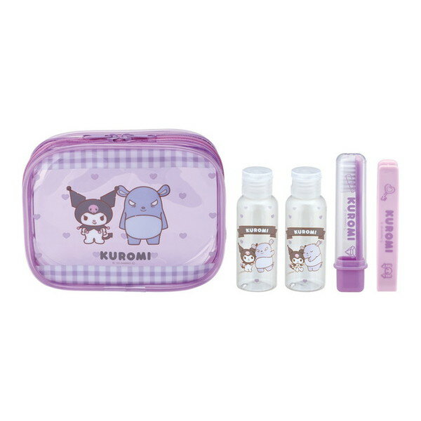 スケーター クロミ お友だち パープル TRVS1 サンリオ [トラベルセット (ポーチ・ボトル2本・歯ブラシ..