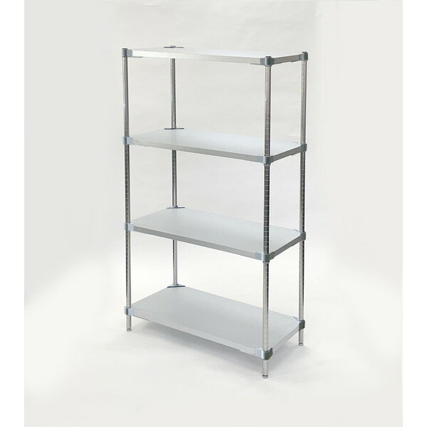 アイ・エル・シー MG4-6015 [燕三条製 PROFACE ガルバリウムソリッドシェルフ4段 350×600×1500 クロム..