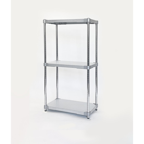 アイ・エル・シー GGS3-356012 [燕三条製 PROFACE ガルバリウムソリッドシェルフ3段 350×600×1200 クロ..