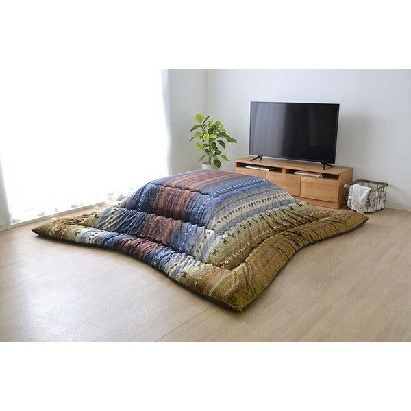 イケヒコ・コーポレーション 1151290300303 ギャッベ柄 こたつ布団 長方形 掛け単品 マルチ 約205×285cm メーカー直送