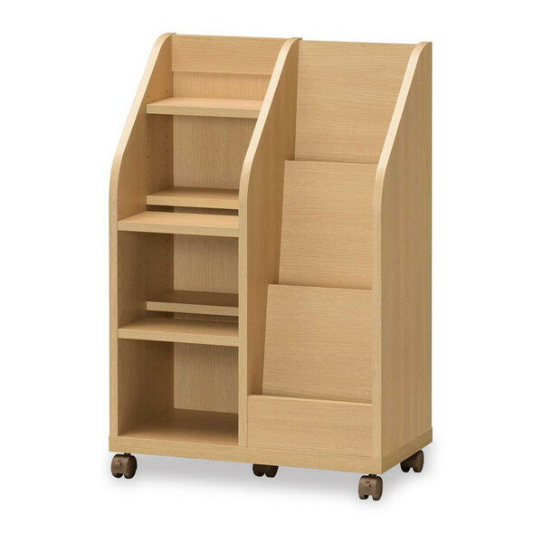 白井産業 LIB-8555BSW NA キャスター付きマガジンラック リベルア メーカー直送