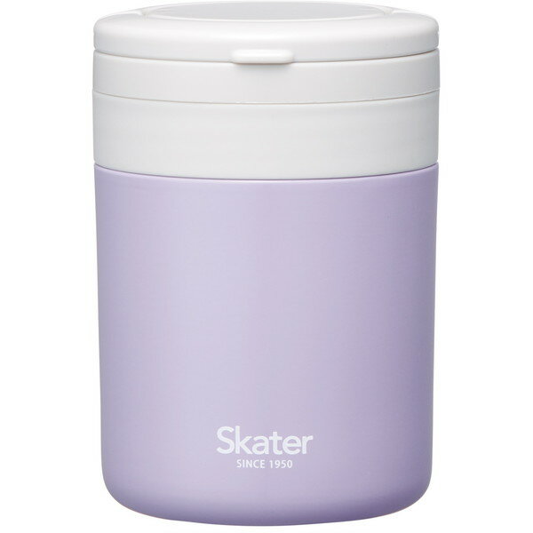 スケーター LJFO3AG ライラックグレー 保温 保冷 スープジャー 300ml 折りたたみハンドル付 抗菌