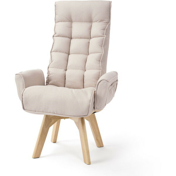 アイリスオーヤマ FACN-KHB アイボリー [回転ファブリックチェア ハイバック] メーカー直送