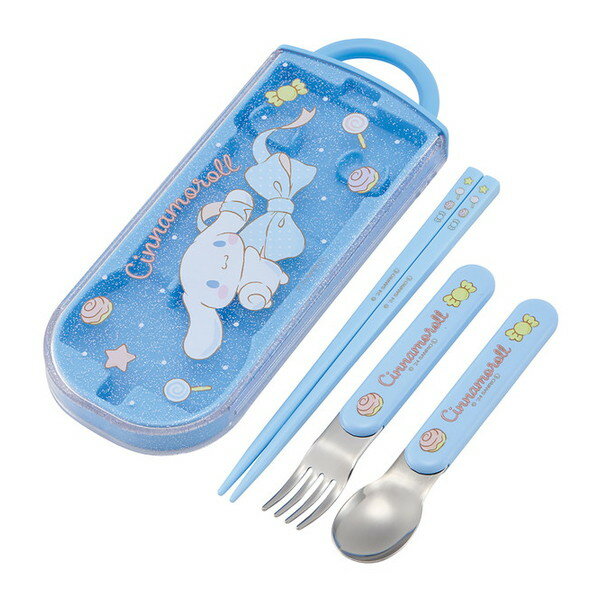スケーター TACC2AG シナモロール ビッグリボン サンリオ [子供用 お弁当 トリオセット (箸 スプーン ..