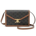 CELINE セリーヌ ショルダーバッグ タン ブラウン トリオンフ キャンバス レディース 11332 2EZH 04LU ENVELOPPE TRIOMPH...