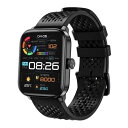 スマートウォッチ スマートR F-19 ブラック 黒 腕時計 時計 レディース メンズ 防水 運動 睡眠 血中酸素 心拍数 健康管理 誕生日 新生活 父の日 母...