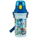 スケーター PSB5SANAG ソニック 子供用 プラスチック 水筒 480ml ワンプッシュ開閉 抗菌 子供に優しい 軽量 抗菌加工 日本製