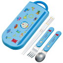 スケーター TACC2AG ドラえもん ギンガム 子供用 お弁当 トリオセット 箸 スプーン フォーク キッズ カトラリー 抗菌 加工 開けやすいスライド式 日本製(3)