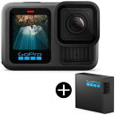 GoPro HERO13 Black CHDHX131 AEBAT-001 本体とバッテリーセット お得セット HERO13 Black専用バッテリー ウェアブルカメラ アクションカメラ 国内正規品 マクロレンズ 超広角 自動調整 高速充電 長時間稼働 高性能