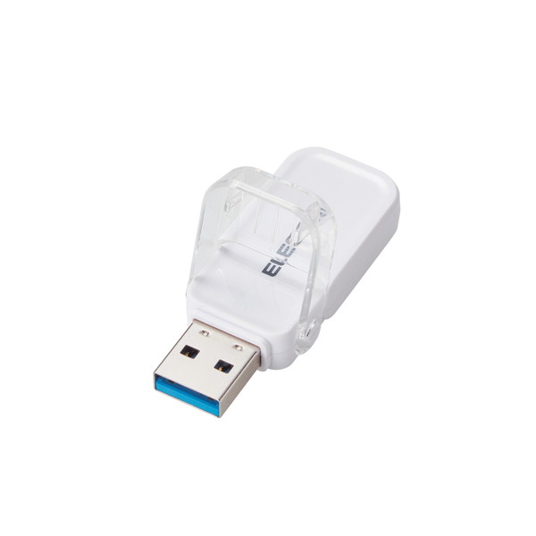 USBメモリ ELECOM MF-FCU3032GWH ホワイト(白) [ USBメモリ 32GB USB3.1(Gen1)/USB3.0 (キャップを失くさない おしゃれでかわいい) ]