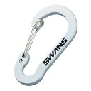 SWANS スワンズ スイムゴーグル SA-113S W スイムゴーグルケース用カラビナ ホワイト メーカー直送