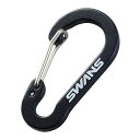 SWANS スワンズ スイムゴーグル SA-113S BK スイムゴーグルケース用カラビナ ブラック メーカー直送